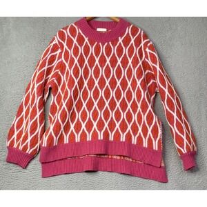 Stine Goya Sweater Womens Size XLarge Long Sleeve Slit on Sides Wool-blend Italy